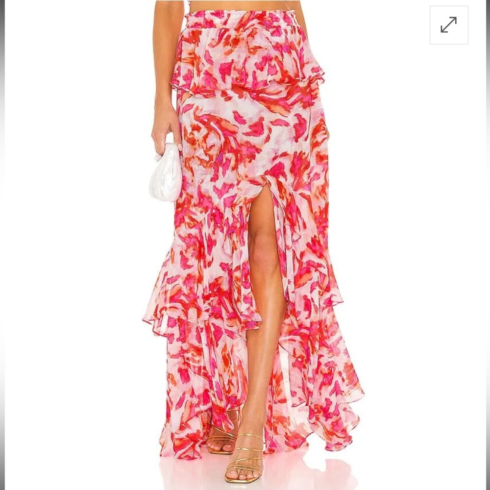 MISA Los Angeles Lucia Skirt in Maldive Marble